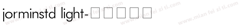 jorminstd light字体转换